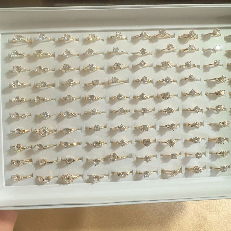 Anello da sposa semplice, finto, regolabile, aperto, nuovo, di lusso, con zircone scintillante, per donna_voghion.com