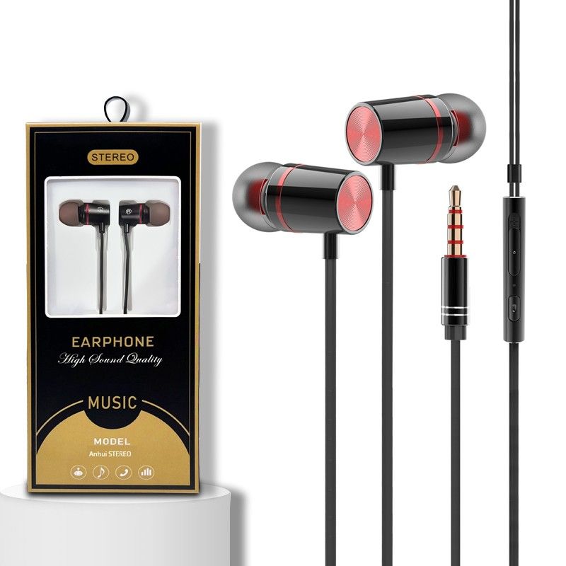 Auriculares intrauditivos metálicos de 3,5 mm para teléfono móvil, neutros, ligeros, con control de audio para Android_voghion.com