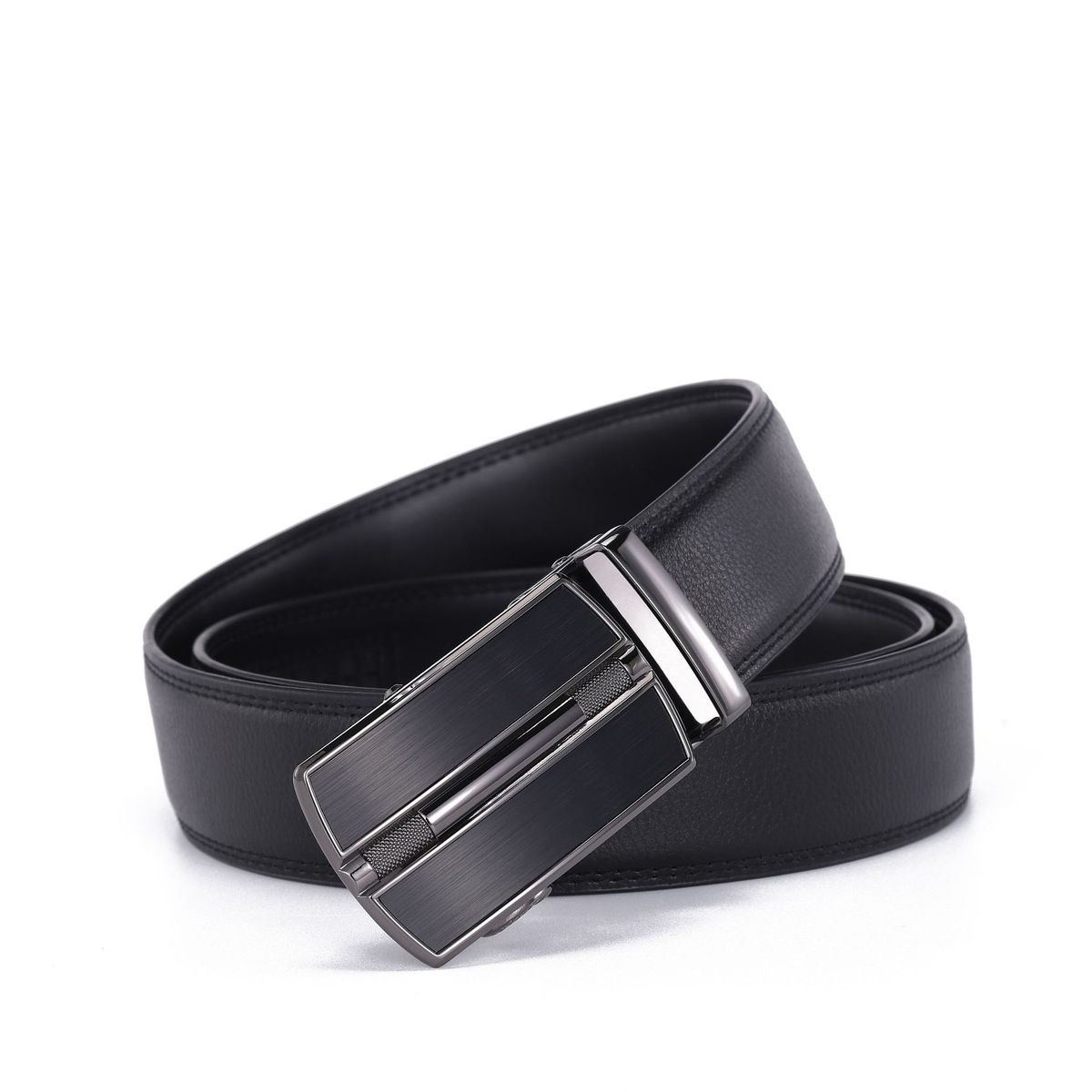 Men's Genuine Leather Belt With Automatic Buckle - Business & Casual Style_voghion.com