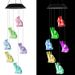 Solar Wind Chime Lights Outdoor Decoration - 6 LED Color Changing Cat Shape Garden Ornament For Christmas & Festivals_voghion.com