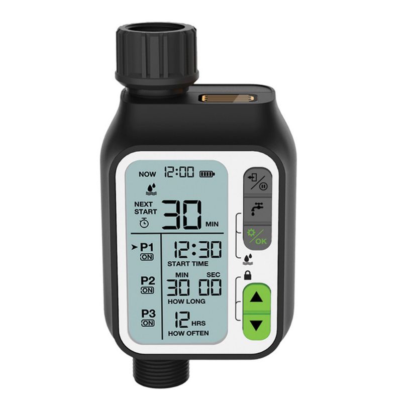 Electronic Irrigation Regulator Automatic Irrigation Timer with Large LCD Screen Waterproof Sprinkler Controller 3 Separate_voghion.com