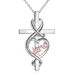 Collana in argento con ciondolo a croce da donna, con testo inciso, catena per clavicola, squisita confezione regalo_voghion.com