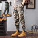 Camouflage Cargohose Herrenhose mit Taschen Mode Lässige lockere konische Hose_voghion.com