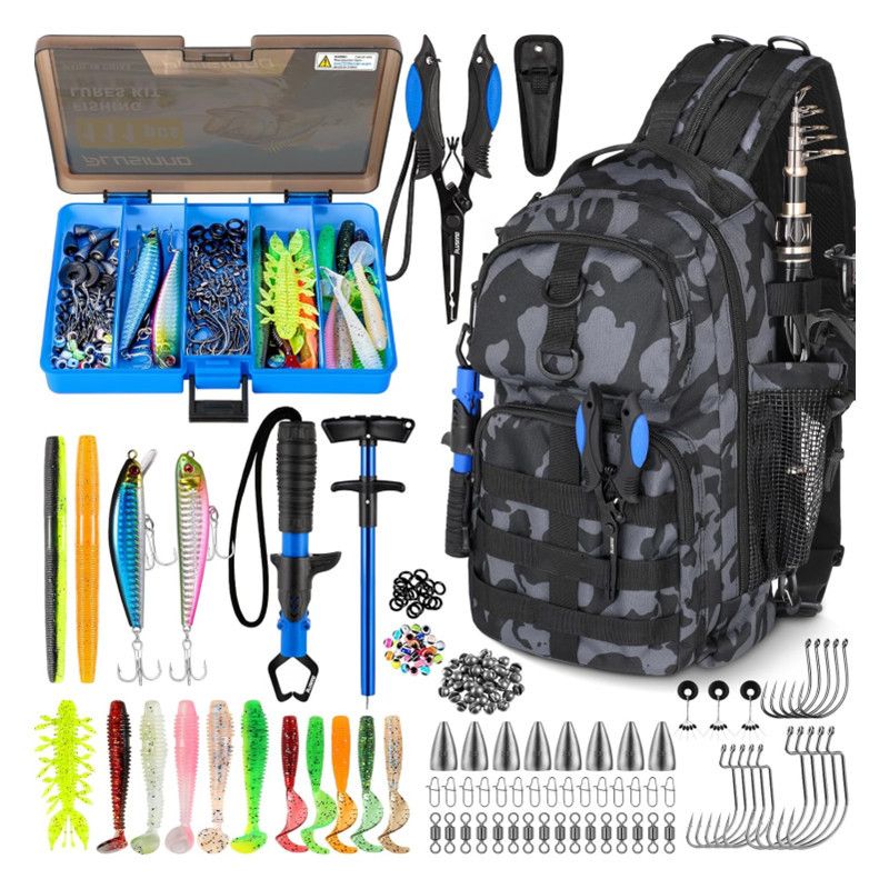 Mochila para equipamento de pesca com suporte para vara de pesca 40L com bolsa térmica para equipamento de pesca_voghion.com