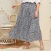 New Women's Geometric Print Pleated Half Loose Plus size Skirt_voghion.com