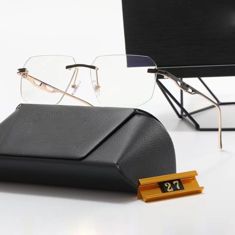 Mode kantløse læsebriller Anti blåt lys blokerende stel Kvinder Mænd Ultralight Business Presbyopia Eyeglasses 0 1.0_voghion.com