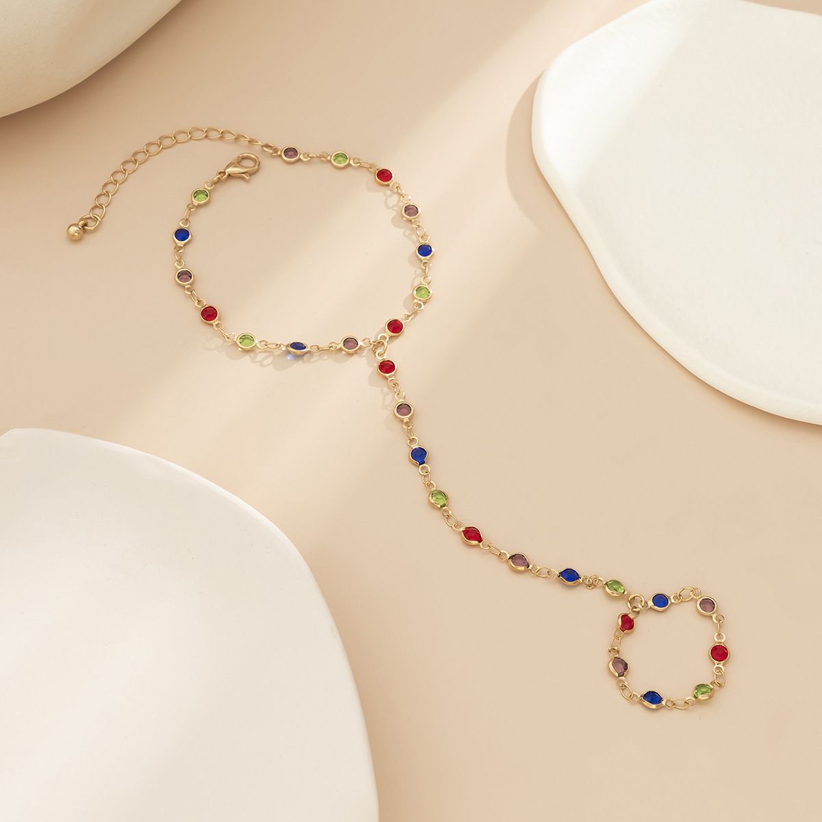 Bijoux Bohème Personnalité Oeil Doigt Bracelet Simple Style Plage Acrylique Artisanat Pour Femmes_voghion.com