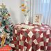 New Year Festive Ins Red Plaid Restaurant Rectangle Photo Sense Tea Tablecloth Tablecloths_voghion.com