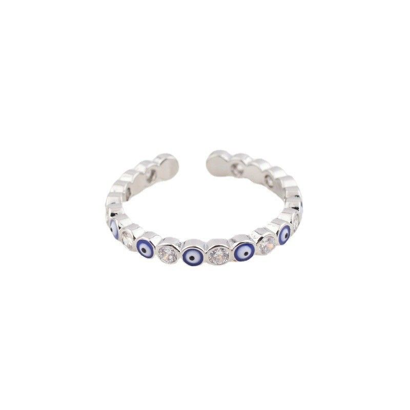 Nuovo anello con occhio in ottone con zircone aperto e design alla moda regolabile del diavolo_voghion.com