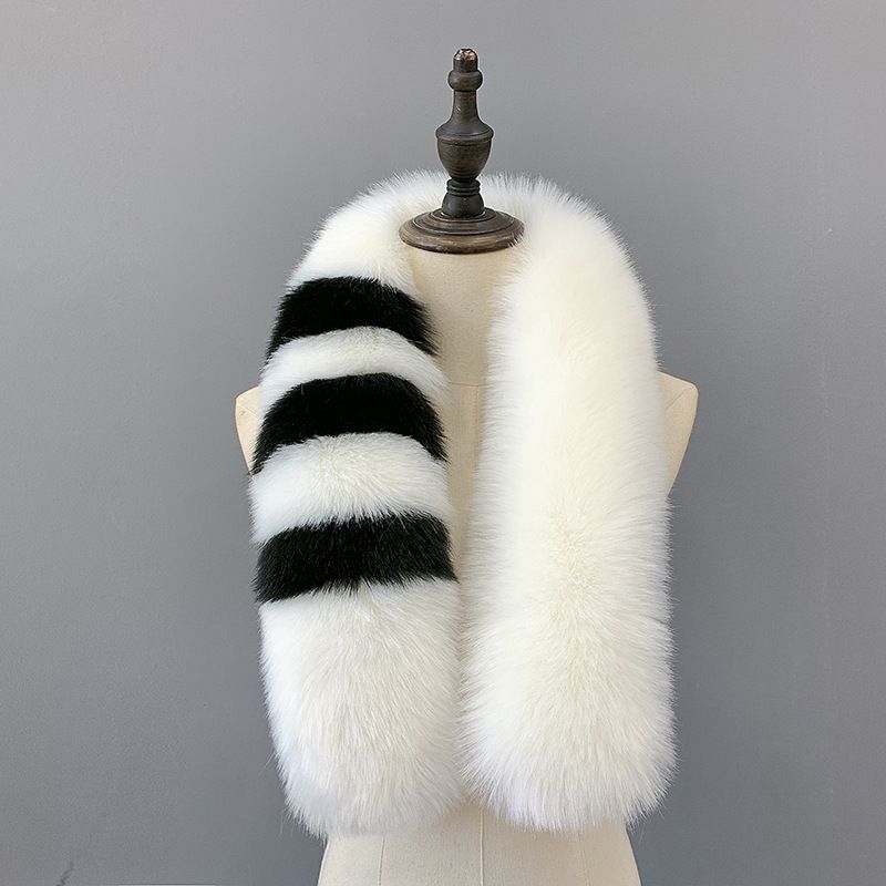 Fox hair scarf winter new color thick fur big fur collar warm bib all match hair collar scarf_voghion.com