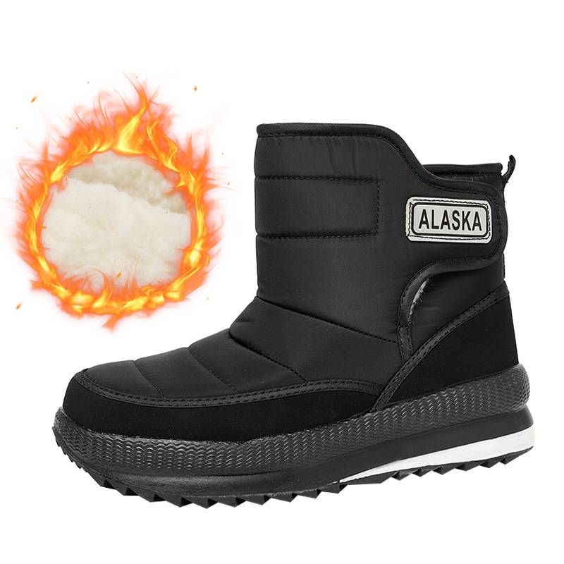 Ski Boots Winter New Warm Northeast Snow Boots Large Size Men's Shoes Plus Velvet Thickened Cold Proof Outdoor Cotton Shoes Men_voghion.com