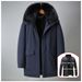 Herren-Winterdaunenjacke mit Entenfederfüllung, warmer langer Mantel für Papa, dicker Parka mittlerer Länge (Khaki, Marineblau, Schwarz) – Übergröße erhältlich_voghion.com