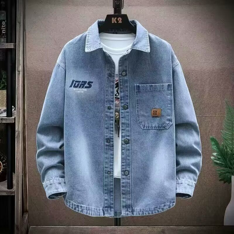 Cappotto con cappuccio in velluto denim autunno inverno per ragazzi e adolescenti, giacca con colletto artistico alla moda, casual lungo_voghion.com