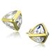 TK2148 - IP Gold(Ion Plating) Stainless Steel Earrings with Synthetic Synthetic Glass in Clear_voghion.com