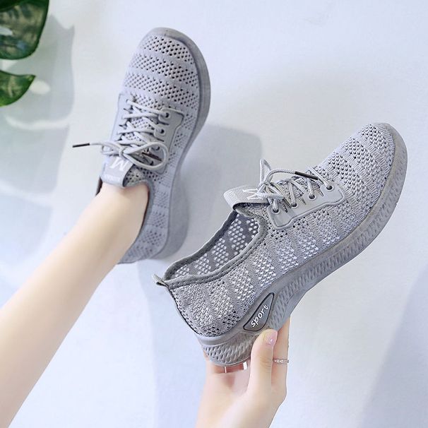 Rutschfeste, atmungsaktive Flyknit-Freizeitschuhe mit einfachem Mesh für Studenten_voghion.com