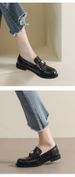 Kleine Loafer mit Goldmünzen für Damen, Retro-Stil, Herbst und Winter, kleine Lederschuhe mit dicken Sohlen, weiche Sohle, dicker Absatz, Einzelschuhe_voghion.com