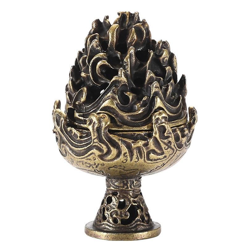 Retro Alloy Censer Burner Mini Ornaments Chinese Ancient Censer Tea Desk Decor_voghion.com