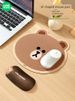 Rakipsiz Kaliteli Kahverengi Ayı Küçük Boy Masaüstü Kız Sevimli Karikatür Bileklik Silikon Bilek Ateli Bilgisayar Mouse Pad Güzel Görünümlü_voghion.com
