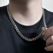 Basic Versatile Hip-Hop Cuban Titanium Steel Necklace Niche Style Punk Cool Trend Non-Fading Sweater Chain_voghion.com