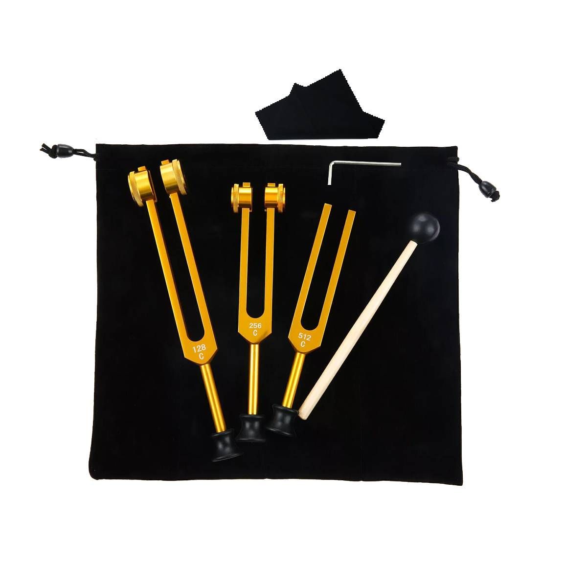 Heilendes Chakra, 128 Hz Stimmgabel-Set, Aluminiumlegierung, verstellbar, bioakustische Stimmgabel, tragbar_voghion.com