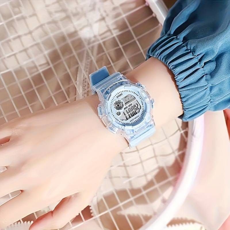 Women's Watches Transparent Watch Male And Female Students High Appearance Level Students Simple Sports Electronic Watch_voghion.com