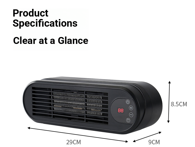 New Mini Heater Small Household Night Light Portable Hot Air Fan Remote Control Electric Heater_voghion.com