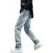 Herrenbekleidung Zerrissene Jeans für Männer Nischendesign High Street Vibe Trendmarke Amerikanische Sommerhose mit Reißverschluss für Männer_voghion.com