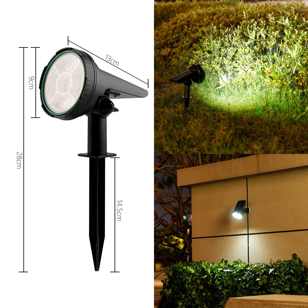 Solar Spot Lights Outdoor, Waterproof Garden Lights For Yard, Lawn, Pathway, Tree Lighting, Decorative Landscape Lighting (White/Warm Light)_voghion.com