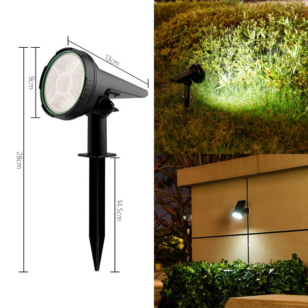 Solar Spot Lights Outdoor, Waterproof Garden Lights For Yard, Lawn, Pathway, Tree Lighting, Decorative Landscape Lighting (White/Warm Light)_voghion.com