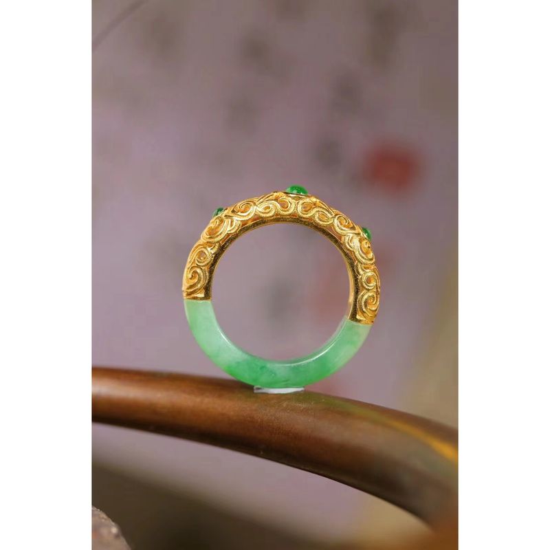 Ancient French, Jade, Hollow Out Silk For Female, High Level, Of Jade And Tian Yuguo Style Ring_voghion.com