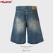 Herrenbekleidung Washed Old Jeans High Street Texture Design Multi Size Shorts_voghion.com