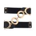 Women's casual belt with black elastic band, buckle wide belt, women's decoration, and outer waist cover_voghion.com