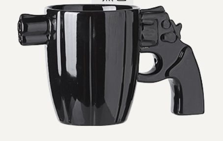 Creative Revolver Ceramic Explosion-proof Military Style Mug Personalized Shape Coffee Large Capacity Water Cup_voghion.com