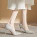 MTX 6681-24 Uniwersalne buty na obcasie w stylu francuskim z cekinami Xiuhe, suknia ślubna na bankiet, eleganckie, szpiczaste, pojedyncze buty_voghion.com