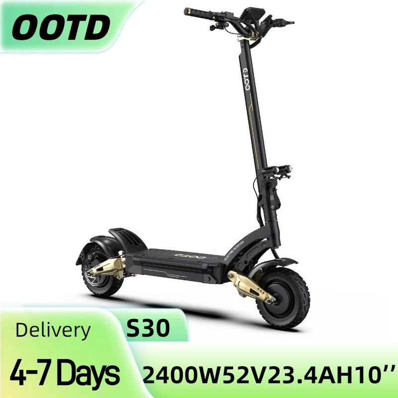 OOTD S30 10inch Off-Road Electric Scooter 1200W*2 Dual Motor 52V 23.4Ah Battery_voghion.com