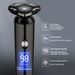 Electric Shaver – Triple Floating Heads, LED Power Display, IPX7 Waterproof, Rechargeable & Corded (Black, ABS Eco-Material)_voghion.com