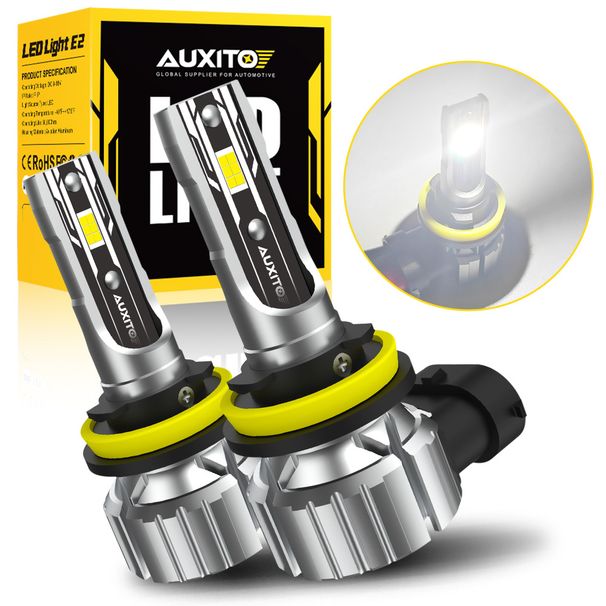 AUXITO 2 pezzi H8 LED H11 H9 9005 HB3 9006 HB4 fari auto super luminosi fendinebbia fari lampada auto senza ventola_voghion.com