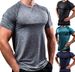 short sleeve training clothes New fitness suit for men, quick drying, breathable sports, running training, high elasticity _voghion.com