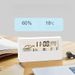LED Silent Smart Weather Electronic Ins Desktop Perpetual Calendar Table Transparent Student Small Alarm Clock_voghion.com