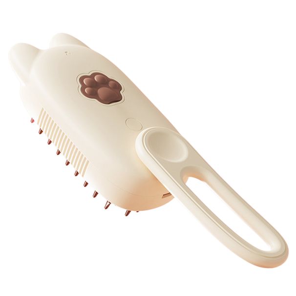 Elektrisk kattångborste med sprayport Rengöringskattborste USB-laddningsbar djurgroomingkam för att ta bort trassligt löst hår_voghion.com