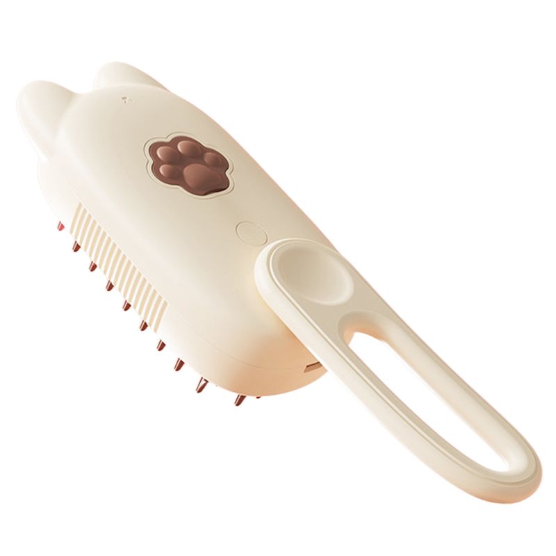Electric Cat Steamy Brush With Spray Port Cleaning Cat Brush USB Charging Animal Grooming Comb For Removing Tangled Loose Hair_voghion.com