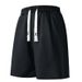 Men's Clothing Solid Color Cotton Trendy Loose Breathable Sports Casual Pants Five Point Shorts_voghion.com