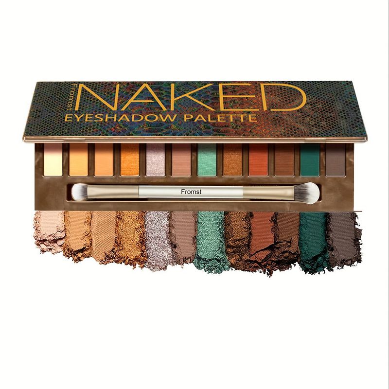 12-Farben-Lidschatten-Make-up-Palette, nackter Nude-Lidschatten, neutrales, mattes Schimmer-Make-up_voghion.com