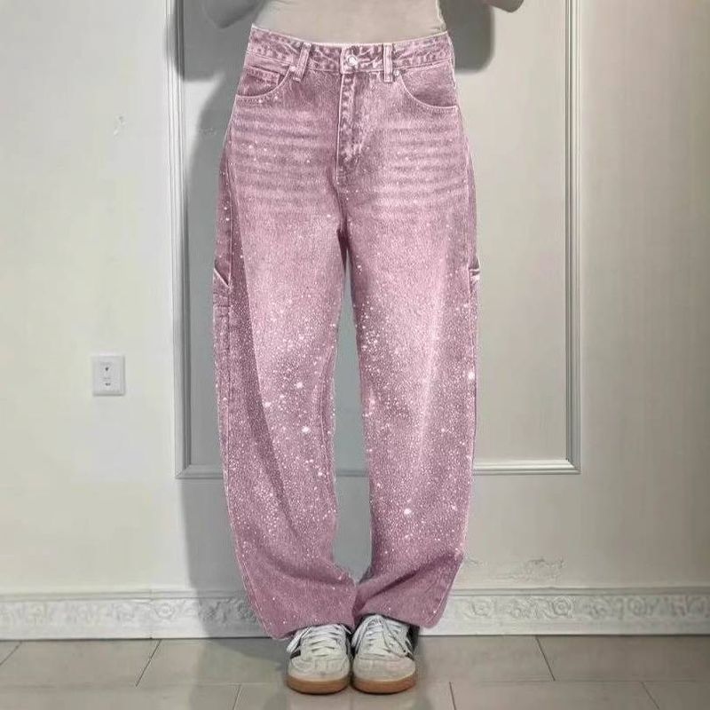 Damenbekleidung Frühling Neue Einfache Lose Gerade Jeans Frauen_voghion.com