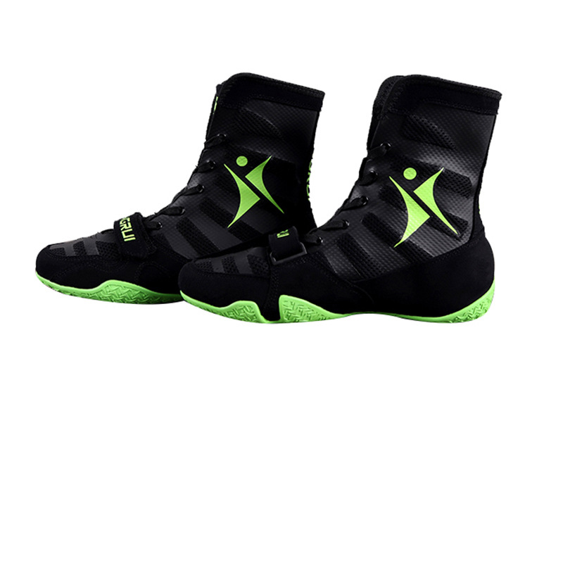 Sapatos unissex Kangrui Sapatos de boxe Sapatos de luta livre masculinos e femininos Sapatos de luta livre Sapatos de treinamento Sapatos de luta Competição profissional_voghion.com