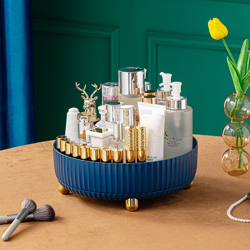 Spice Rack Household Rotatable Kitchen Rack Storage Turntable Multifunctional Rotating Cosmetics Storage Box_voghion.com