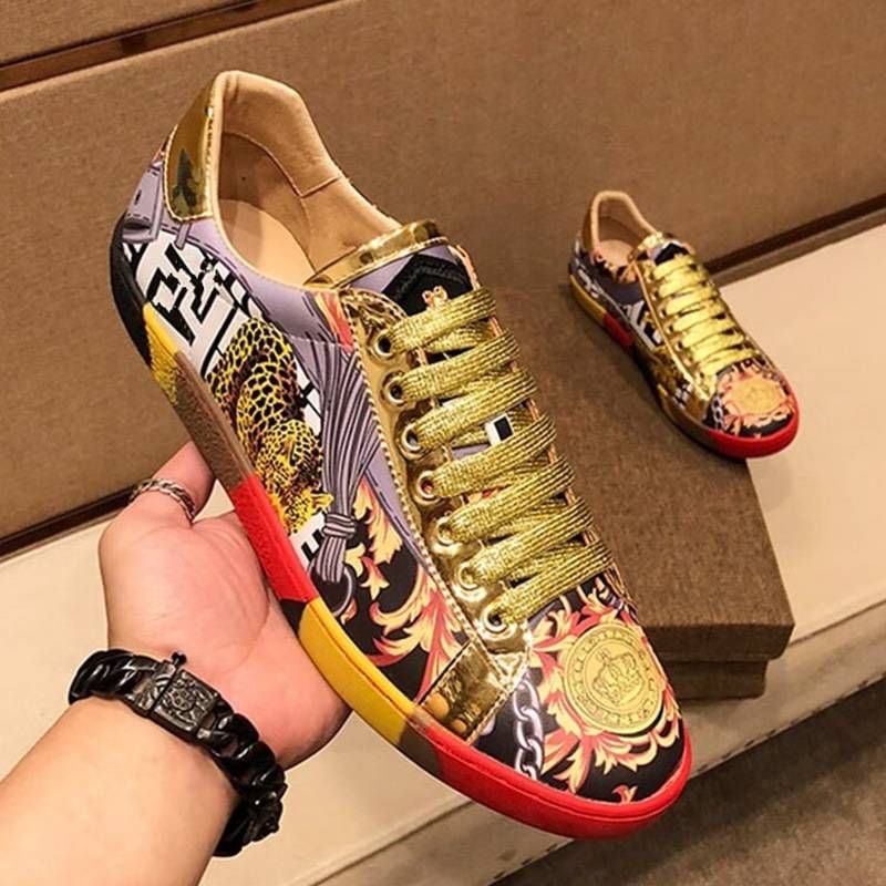 Spring/Summer 2025 New Edition Medusa Men's Shoes, Genuine Leather Breathable Casual Board Shoes_voghion.com