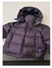 Boys' Winter Puffer Jacket – Thickened Polyester Shell With Fleece Lining, Hooded & Windproof (120-170cm, Black/Purple, Trendy Streetwear Style)_voghion.com