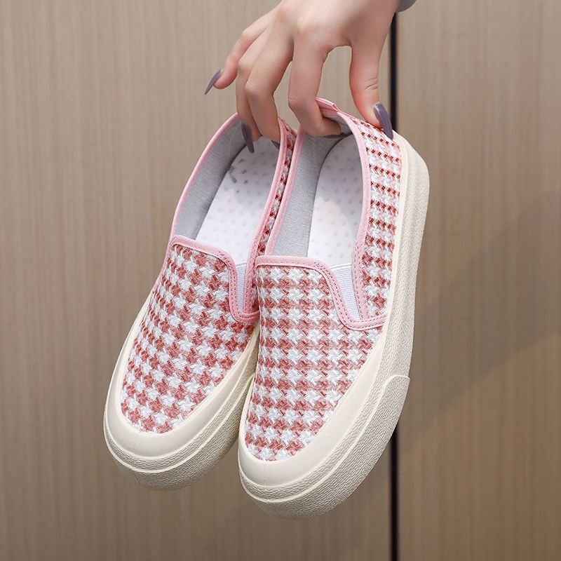 Spring And Autumn New Korean Fashion Women's Canvas Casual Comfortable Slip-On Lazy Student Shoes_voghion.com