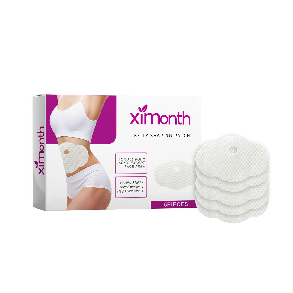 XIMONTH Körperpflege für faule Menschen, schlanker großer Bauch, Arme, Salute Meat, Kräuterkörper und Nabelpflaster_voghion.com